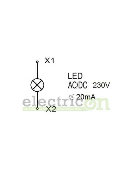 Lampa de semnalizare cu LED, monobloc, 230V-AC/DC, verde