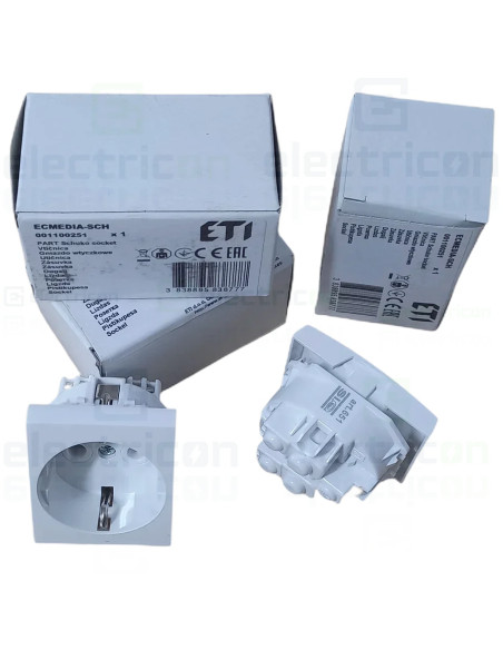 Priza schuko pentru tablou combo multimedia, ECMEDIA-SCH, ETI, 001100251