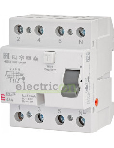 Intreruptor RCCB 63A/300mA ETI - 002061533