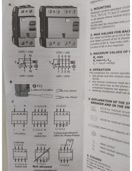 Intrerupator diferential RCCB 1+N , 25A tip A,30mA
