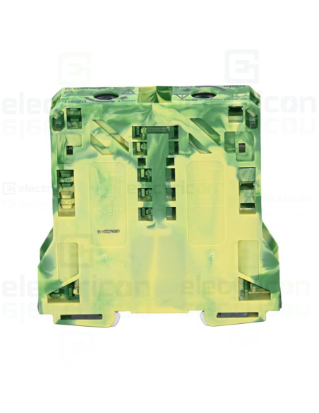 Clema sir trecere cu 2 conductori, 50mm, galben-verde, Wago, 285-157