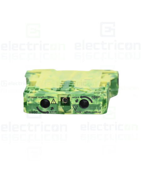 Clema sir trecere cu 2 conductori, 50mm, galben-verde, Wago, 285-157