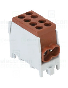 Clema derivatie, 25mm², Cu-Al, maro, Tracon Electric, FLECU-25-16-2B