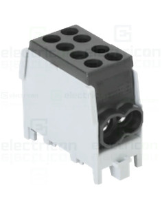 Clema derivatie, 25mm², Cu-Al, negru, Tracon Electric, FLECU-25-16-2F