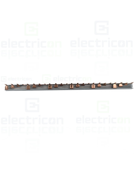 Bareta alimentare (busbar), 3P+N, tip pin, 24 module, 10mmp, 63A, Hager, KB463C