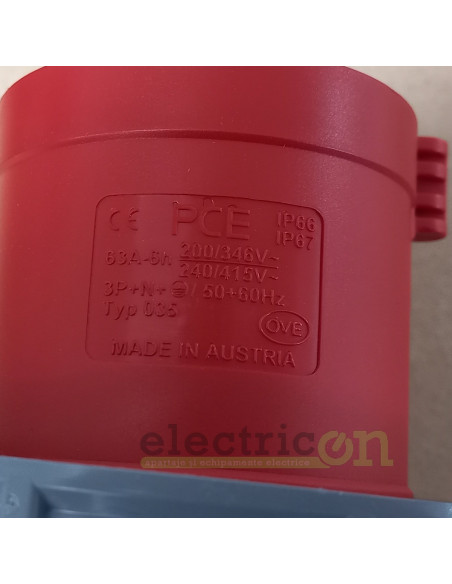 Fisa industriala 3P+N+E 63A IP67