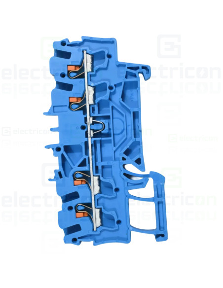 Clema șir, de trecere, 4 conexiuni, 2,5 mm²,albastru, TopJobs Push-In, Wago, 2202-1404