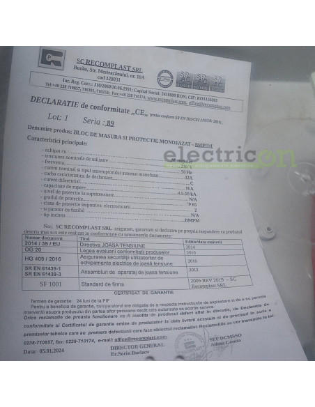 Tablou de masura si protectie, BMPM, 32A