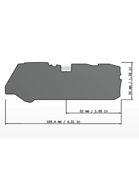 Element terminal pentru cleme sir gama Wago 2110 (3 conexiuni), gri, grosime 1mm, Wago, 2110-1391