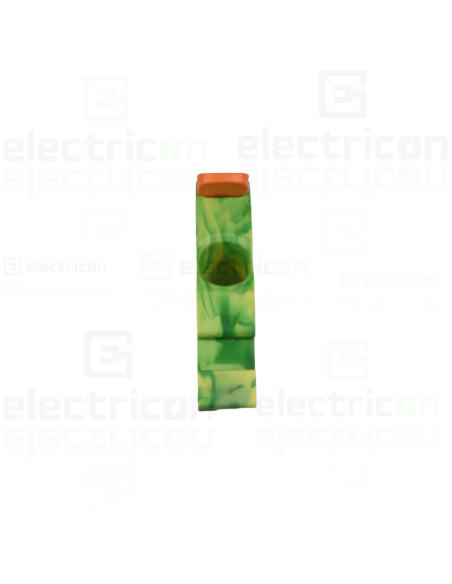 Clema șir, cu pârghie și buton,împământare, 3 conexiuni, 10 mm²,verde-galben, TopJobs Clamp, Wago, 2110-5307