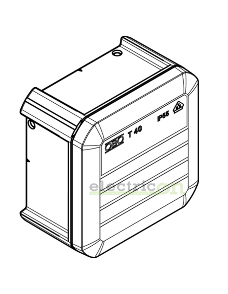 Doza ramnificație, peste tencuială, T 40 0E, 77x77x46 mm, OBO Bettermann,2007223