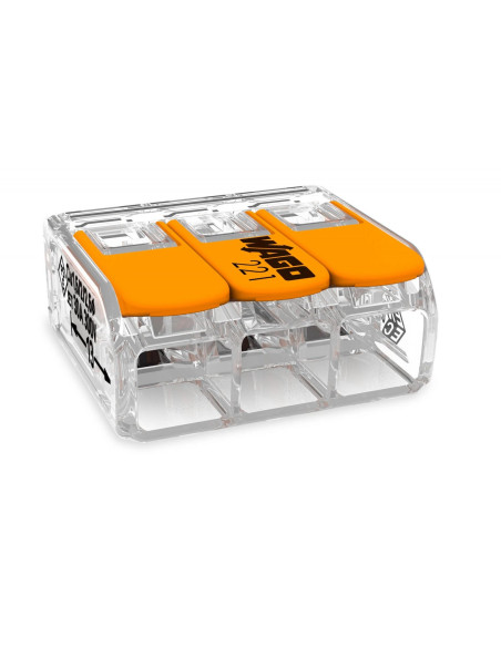 Caseta Gelbox, marimea 1, pentru seriile 221 / 2X73, conectori de maxim 4 mmp, gri, IPX8 Wago Wago 207-1331