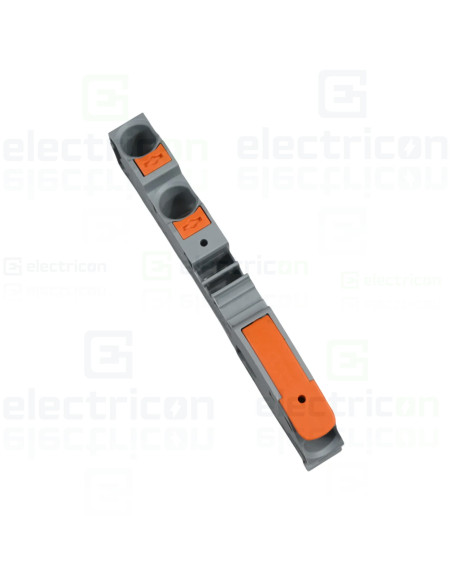 Clema șir, cu pârghie și buton, 3 conexiuni, 16 mm²,gri, TopJobs Clamp , Wago, 2116-5301