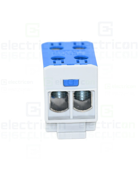 Clema derivatie 50 mm², 2 intrari - 2 iesire, albastra