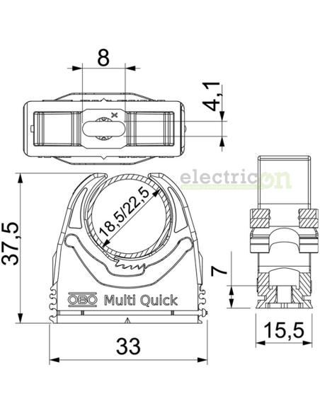Clema Multi-Quick, 18.5-22.5 mm