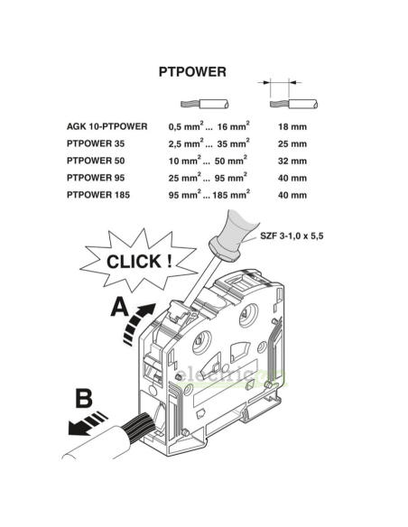 Bloc distributie 35 mm², 8 conexiuni, gri-negru-galben