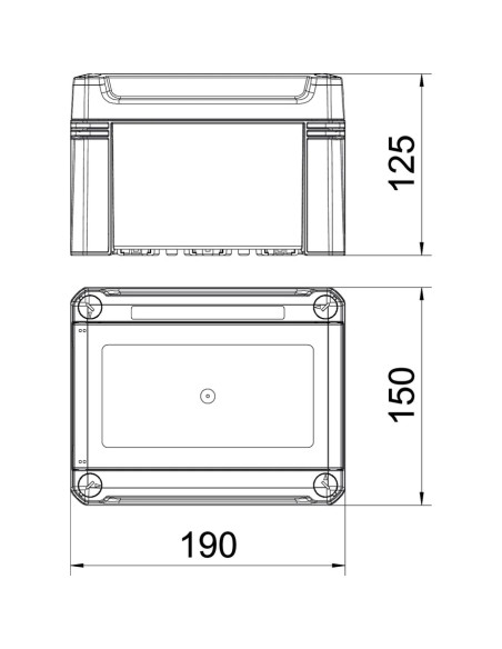 Tablou sigurante IP66, 5 module, aparent, VDE , SDB 05L PC, OBO Bettermann, 2008864
