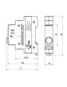 Lampă semnalizare tensiune LED monofazic 2