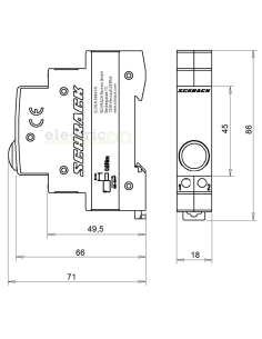 Lampă semnalizare tensiune LED monofazic 2
