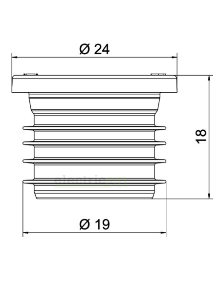 Dop cu filet M25, etans , ZA 25-VS