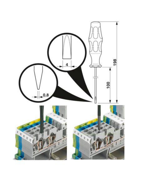 Surubelnita SF-SL 0,8X4,0-100 S-VDE