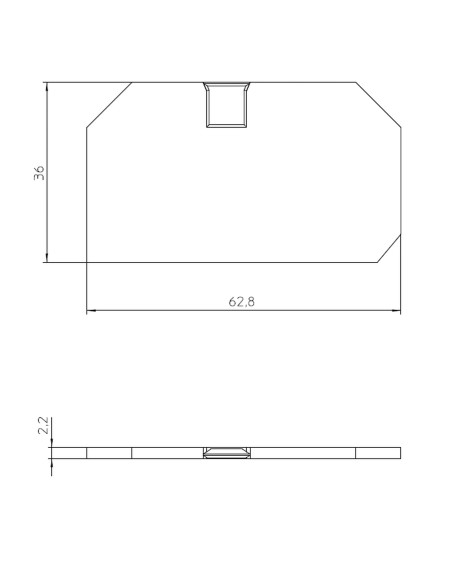 Element terminal pentru cleme sir gama XTV 6, gri, grosime 2,2mm, D-XTV 6, Phoenix Contact,1329515