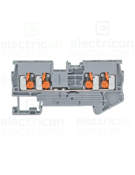 Clema șir, de trecere, cu buton, 4 conexiuni, 2,5 mm²,gri, XT 2,5-QUATTRO, Phoenix Contact, 1343129