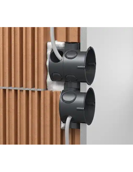 Doza aparataj, sub tencuială, Ø 60 mm, fără șuruburi, UP Plus pentru tuburi M20/M25, Kaiser, 1055-04