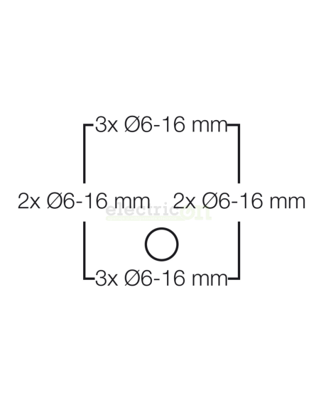 Doză de derivatie, aplicata, 88x88x50 mm, IP55, Hensel, DE9320