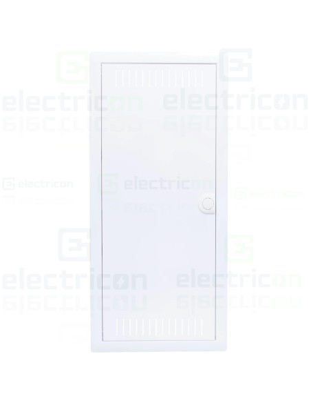 Tablou multimedia metalic, incastrat, 48 module (4x12), ușă albă, IP30, Volta, Hager, VU48NW