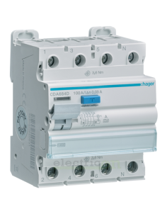 Intreruptor RCCB 100A/30mA Hager - CDA684D