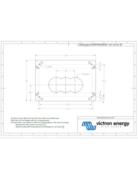 Modul afișare pentru Cerbo GX, 5", 800x480, IP65, GX Touch 50, Victron Energy, BPP900455050