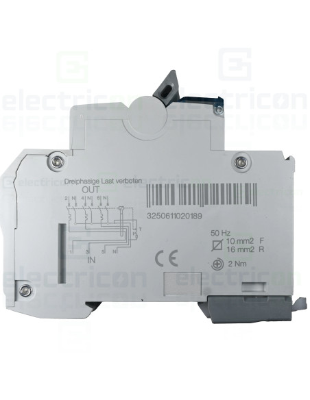 Disjunctor diferențial RCBO, 3P+N, 6 kA, C-16A, 30mA, tip A QuickConnect, Hager, ADZ366D