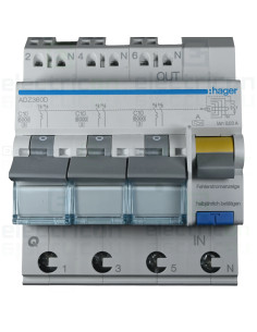 Disjunctor diferential 10A/30mA Hager - ADZ360D