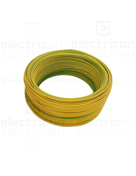​​​​​​​Conductor H07V-U 1x6 mm² (MYF 1x6), galben-verde, Prysmian, 20210337