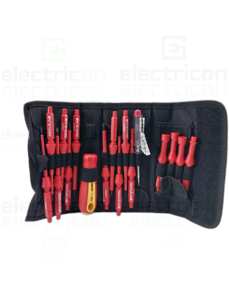 Set 18 surubelnite cu cap detasabil, Cimco, 11 7862