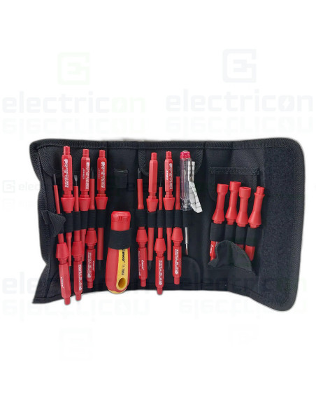 Set 18 surubelnite cu cap detasabil, Cimco, 11 7862