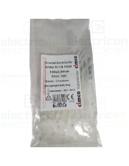 Fasete 100x2.5mm cu suprafata de marcaj, Cimco, 18 1420