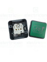 Priza 2P+E Berker, cu capac verde, simbol E-bike, aplicata, gri, IP55, W1 Hager 47403533