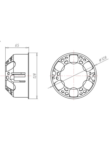 Doză aparataj, cu montaj pe perete, O-range ECON 120, Ø120 mm, Kaiser, 9273-50