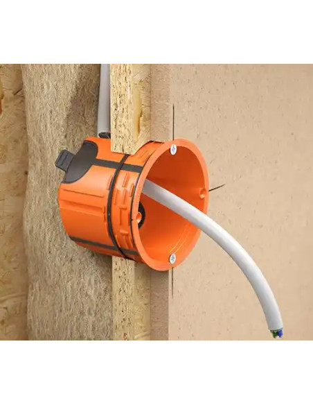 Doză aparataj, pentru placi OSB, rigips, Ø62 mm, O-range ECON Fix, Kaiser, 9464-12