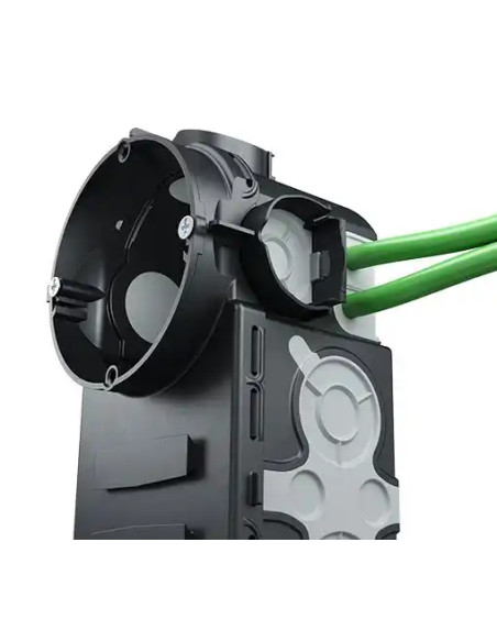 Doză aparataj, dublă, sub tencuială, Ø68 mm, etanșă, cu buzunar, ECON, Kaiser, 1656-21