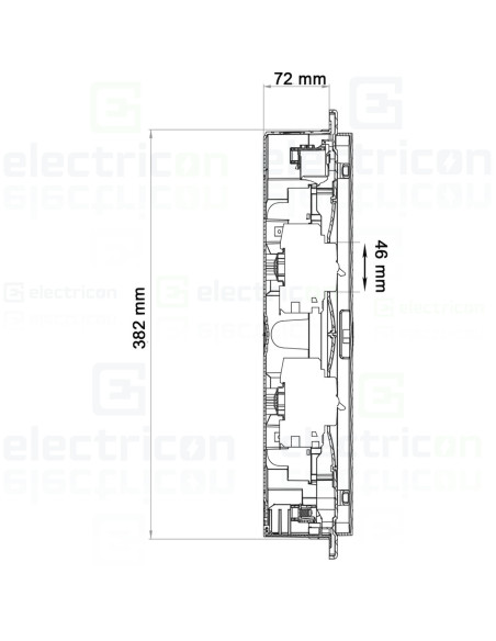 Tablou multimedia, incastrat, 36 module (2x18), ușă albă, IP30, Golf, Hager, VF218PZF