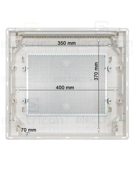 Tablou multimedia, incastrat, 36 module (2x18), ușă albă, IP30, Golf, Hager, VF218PZF
