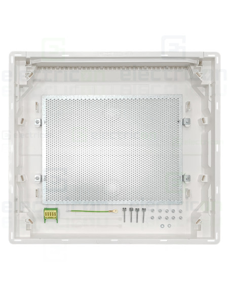 Tablou multimedia, incastrat, 36 module (2x18), ușă albă, IP30, Golf, Hager, VF218PZF