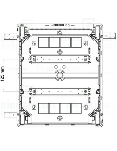 Tablou multimedia, incastrat, 36 module (2x18), ușă albă, IP30, Golf, Hager, VF218PZF