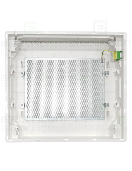 Tablou multimedia, incastrat, 36 module (2x18), ușă albă, IP30, Golf, Hager, VF218PZF