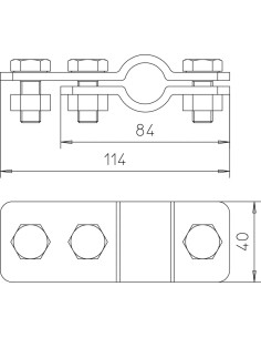 Brida de cuplare, pt electrod OMEX, 2730 20 VA, 20mm, OBO Bettermann, 5001 366 2