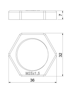 Contrapiuliţă, filet metric, gri deschis M25 x 1.5 SW LGR PS, OBO Bettermann, 2049 546 2