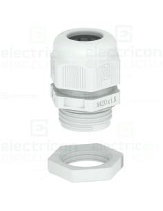 Presetupă, filet metric, set cu contrapiuliţă, gri deschis M16 x 1,5 V-TEC VM16+ LGR, OBO Bettermann, 2022 764